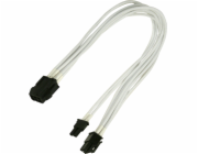 Nanoxia PCIe 6-pin - PCIe 8-pin, 0,3 m, bílá (900400023)