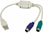 LogiLink USB - PS/2 x2 USB adaptér bílý (AU0004A)