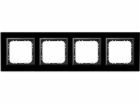Ospel Sonata čtyřnásobný rám, sklo, černá (R-4RGC/32/25)
