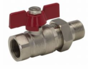 Arco 2cestný kulový kohout Sena GW GZ 1/2 s polovičním připojením a motýlkem 154103