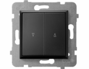 Ospel ARIA žaluziový spínač s mechanickým zámkem, černá metalíza LP-7UB/m/33