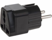Adapter socket UK Maclean  to EU plug  universal  black  MCE155