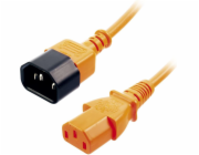 Lindy prodlužovací napájecí kabel oranžový, 0,5m (30473)