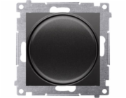 Kontakt-Simon Simon 54 Rotační stmívač pro stmívatelné LED 230 V (modul) 2–250 W matná černá max počet LED zdrojů 10 ks DS9L.01/49