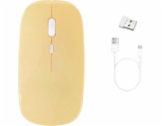 Strado Mouse Wireless Computer Mouse Bluetooth + Universal Radio (žlutá)