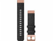 Garmin Řemínek QuickFit 20, nylonový, černý, růžovozlatá přezka