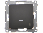 Kontaktní simon Simon 54 Cross Connector s LED podsvícení (modul) 10AX 250V Fast Connectors Black Mat DW7L.01/49