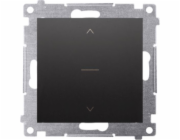 Contact-Simon Simon 54 Roller Tri-Triples Connector 1-0-2 (modul) Black Mat DZW1K.01/49