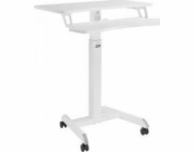 Ergo Office Desk Mobilní pracovní stanice s nastavením výšky a platformou Office Ergo, která pracuje ve stálé poloze, bílá max. 8kg, max