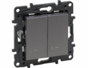 Legrand Legrand Niloe Step 863418 dvojitý osvětlený ocelový schodišťový spínač