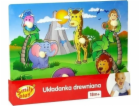 Smily Play Dřevěné puzzle ZOO úchyty