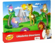 Smily Play Dřevěné puzzle ZOO úchyty