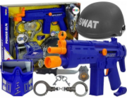 Lean Sport SWAT Police Set Mask Helmet Badge Gun 36 cm