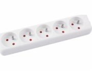 Kancelářské produkty KANCELÁŘSKÉ PRODUKTY prodlužovací kabel, 5 zásuvek, 1,5 m, s uzemněním, bílý