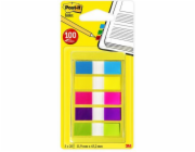 Post-it Indexovací záložky 683-5CB 12x43mm, mix: modrá + žlutá + růžová + fialová + zelená (3M0103)