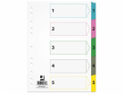 Q-Connect Mylar Cardboard Dividers A4 1-5 (KF00161)