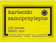Self -adhesivní fluo 38x51mm 100k žluté karty
