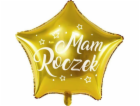 PartyDeco Plastic Balloon Star - Jsem jeden rok, 48 cm, z...