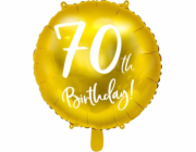 Fóliový balónek Party Deco Gold - 70. narozeniny - 45 cm - 1 ks univerzální
