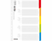 KARTONOVÉ VLOŽKY Herlitz 1 - 5 A4 S LAMINOVANÝMI INDIKÁTORY