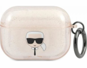 Ochranné pouzdro Karl Lagerfeld Head Glitter pro Airpods Pro gold