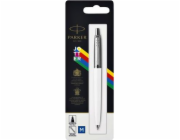 Parker Pen Jotter Originals White C.C. M Blue Close