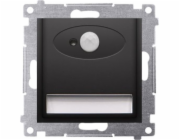Kontaktní simon Simon 54 LED osvětlení svítí s 230 V AC 1.4 Motion Sensor v bílém studeném 5900K Černý Matt Dosca 01/49
