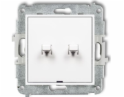 Karlik Mini Blind Tlačítko v americkém stylu White MWPUS-8