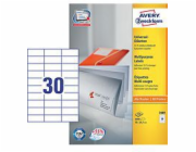 Univerzální štítky Avery Zweckform, bílé 70x29,7 mm 100 listů (3489)