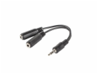 LANBERG adaptér Minijack 3.5mm (M) 3PIN na 2x Minijack 3....