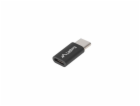 LANBERG adaptér USB-C (M) 2.0 na USB MICRO (F), černý 