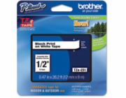 Brother Schriftbandkassette TZE-151 farblos/schwarz 24 mm