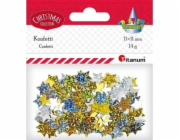 Titanum Confetti Golden Stars, Silver Hologram 14G