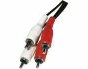 Emos SD4102 kabel s vidlicemi 2 RCA - 2 RCA červené a bílé barvy