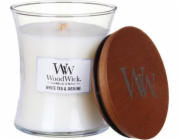 Svíčka oválná váza WoodWick, Bílý čaj a jasmín, 275 g