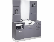 Activeshop Gabbiano Hairdressing Console s umyvadlem B085 šedá