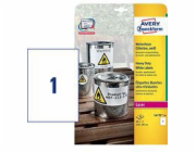 Avery Zweckform White Heavy Duty Laser Labels 210x297mm 20 listů (L4775-20)