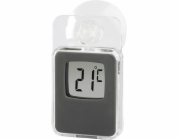 Hama 186397 šedý okenní teploměr vnitřní/venkovní, digitální