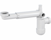 Lahvový sifon Deante Space Sever 5/4 DN32 úsporný s nástavcem bílý (NHC 633K)