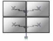 Neomounts FPMA-D935D4 - Montážní sada - plný pohyb - pro 4 LCD displeje - stříbrná - velikost obrazovky: 10"-27" - upevnění svorkou, upevnitelné na stůl