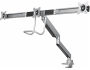 Neomounts NM-D775DX3 - Montážní sada - plný pohyb - pro 3 LCD displeje - stříbrná - velikost obrazovky: 17"-24" - upevnění svorkou, průchodka, upevnitelné na stůl
