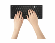 Kensington duální kompaktní klávesnice pro více zařízení/Bezdrátová USB + Bluetooth/UK layout/Černá