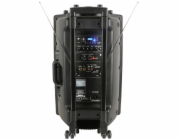 QTX QR15PABT, mobilní 15" zvukový systém MP3/BT/SD/USB/2x VHF
