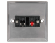 AV:link nástěnná reproduktorová zásuvka, kovová