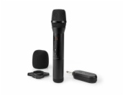 NEDIS bezdrátový mikrofon set/ Kardioid/ 1000 Ohm/ -95 dB/ ovládání hlasitosti/ černý