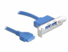 Delock záslepka 1x interní 19pin USB 3.0  > 2 x USB 3.0-A...