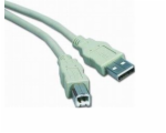 Kabel USB 2.0 A-B, 5 m, šedý