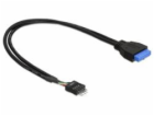 DeLock adaptér USB 3.0 19-pin samice na USB 2.0 8-pin samec