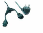 GEMBIRD Kabel napájecí 230V 2m 2 zástrčky (Y rozdvojka)