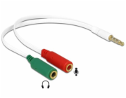 Delock adaptér sluchátek 1 x 3.5 mm 4 pin Stereo jack samec > 2 x 3.5 mm 3 pin Stereo jack samice (iPhone)